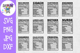 Nutrition Facts SVG Bundle